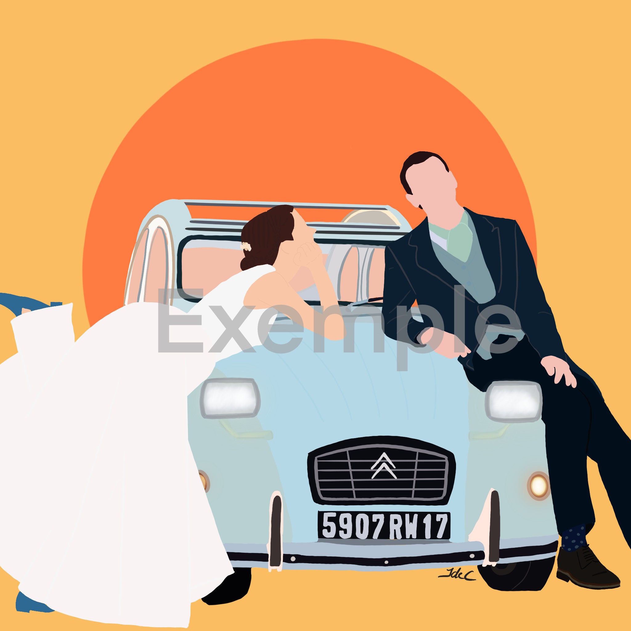 Affiche Couple Personnalisée