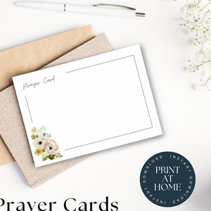 Druckbare Gebetskarten | Gebetsanliegen | Blankokarten Dankeskarten | Trauerkarte | PDF Herunterladen | Christliche Geschenke |Floral | 136