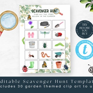 Editable Scavenger Hunt Worksheet | Minibeast Bug Hunt | Outdoor Games ...