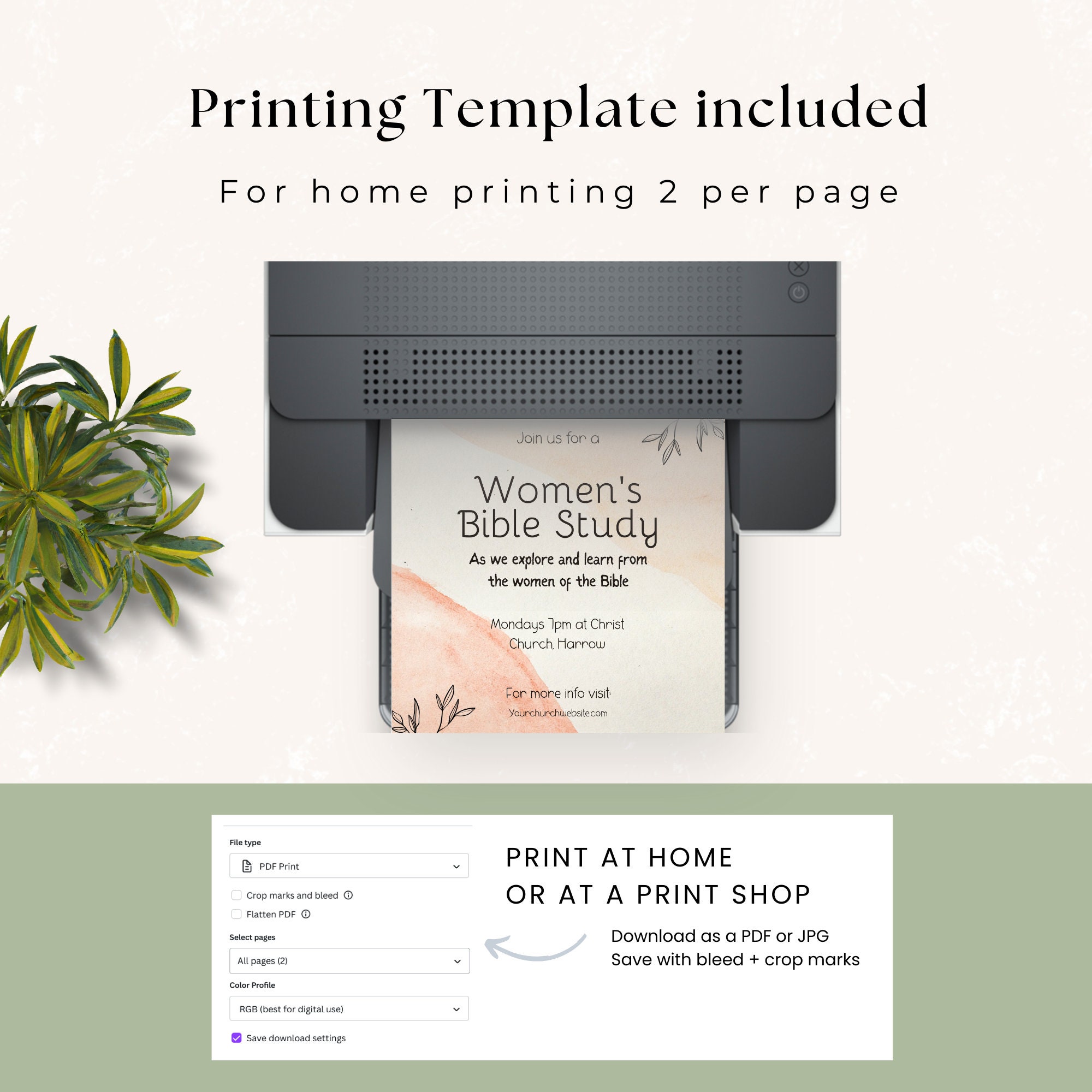 Simple Pastel Color Editable Bible Study Invite Editable Invitation ...