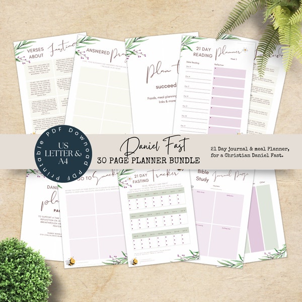Daniel Fast Planner | Christians Fast | 21 Day partial fast | prayer Planner | Fasting Journal | Bible Reading Planner | Goodnotes | P100