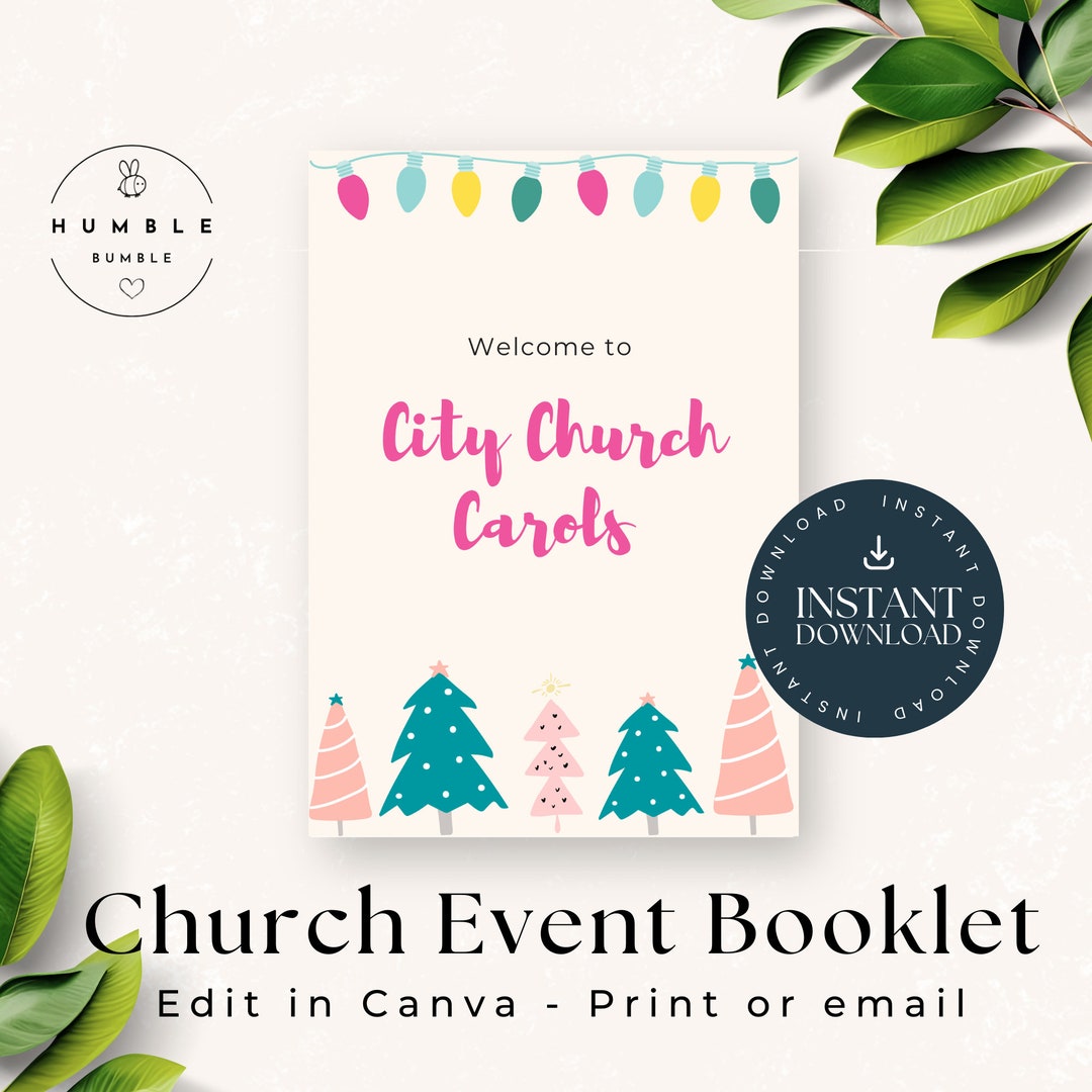 Editable Church Event Booklet Christmas Carols Booklet - Etsy