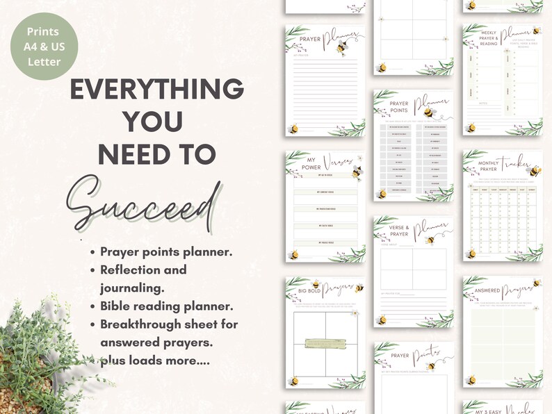 2024 Devotional Planner Bundle Christian Faith Planner Prayer Journal