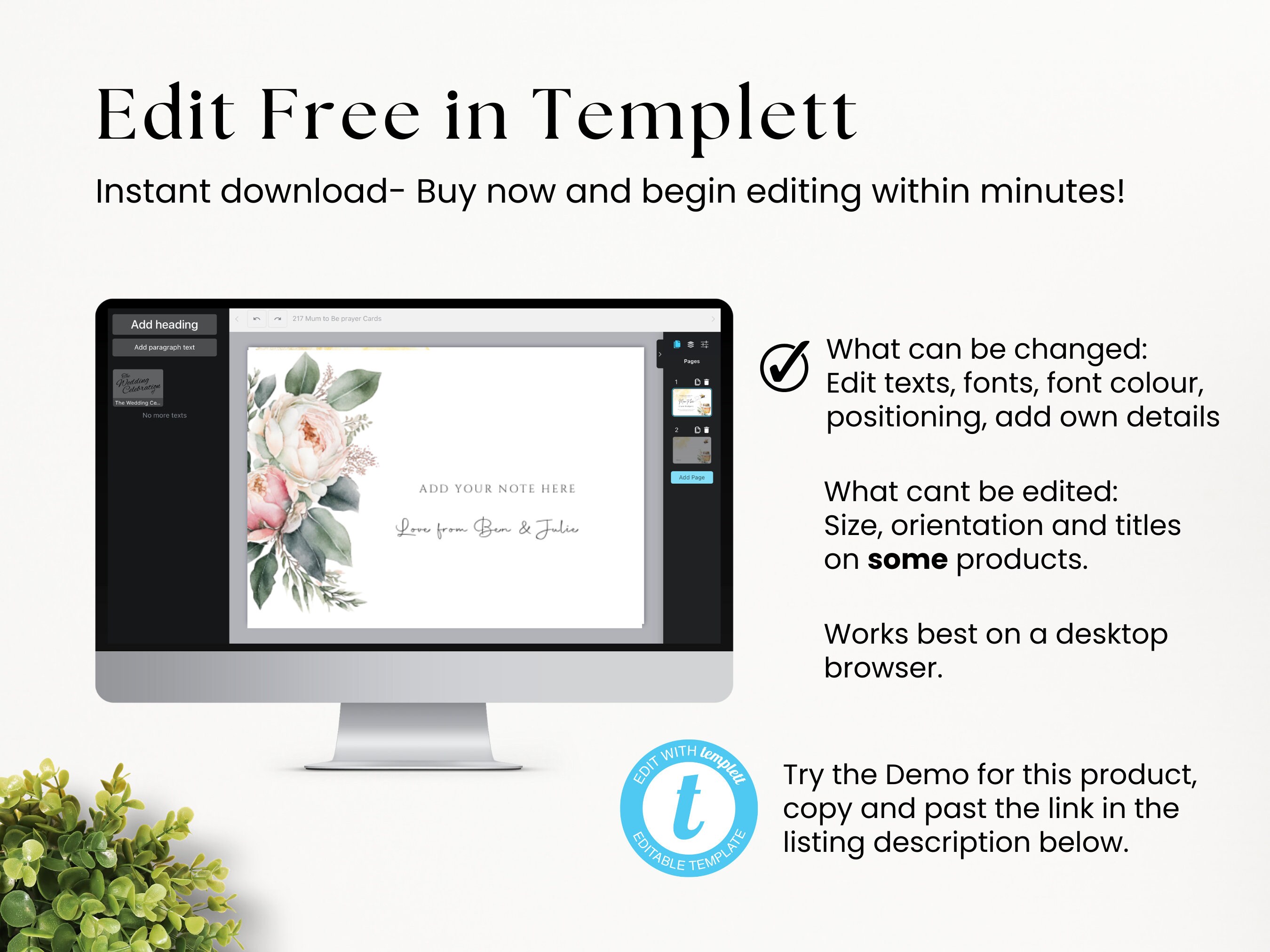 Editable Note Card | Card Template | Greeting Card | Postcard | Teacher ...