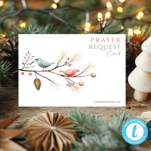Christmas Prayer Request Cards | Christmas Bible Verses | Holiday Prayer Request Cards | Faith Ephemera Printable | Christian Gifts