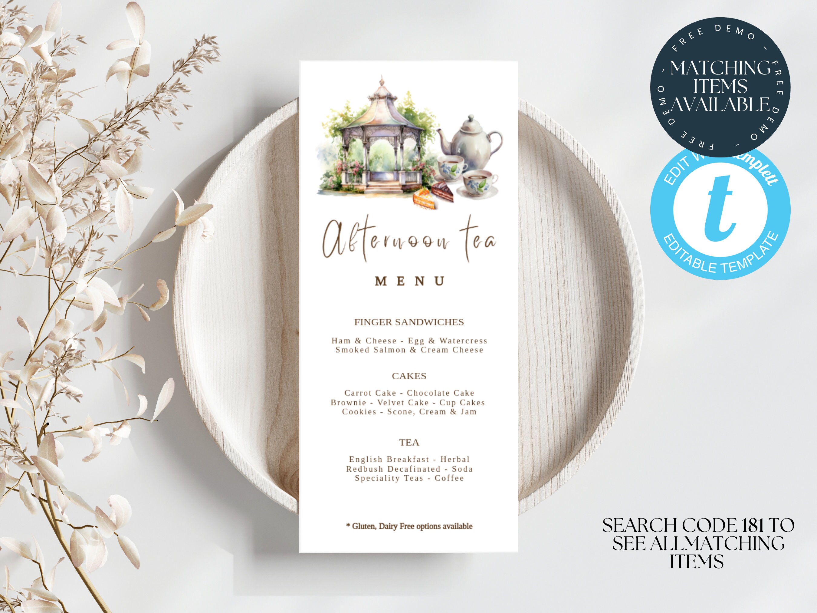 Garden Party Afternoon Tea Invitation Tea Party Invitation Template Tea ...