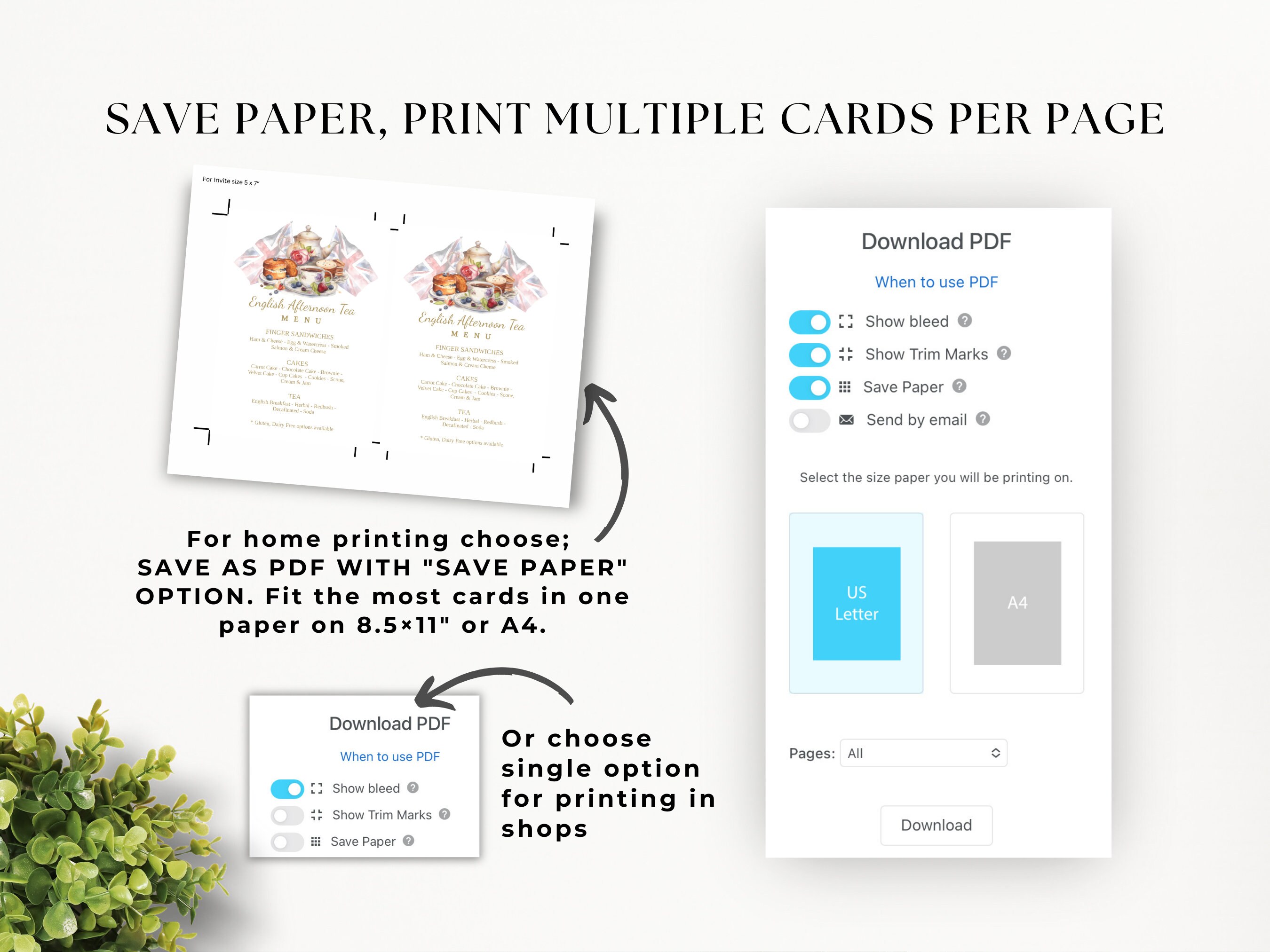 Spring Time High Tea Menu Card English Afternoon Tea Menu Template | Editable High Tea Menu ...