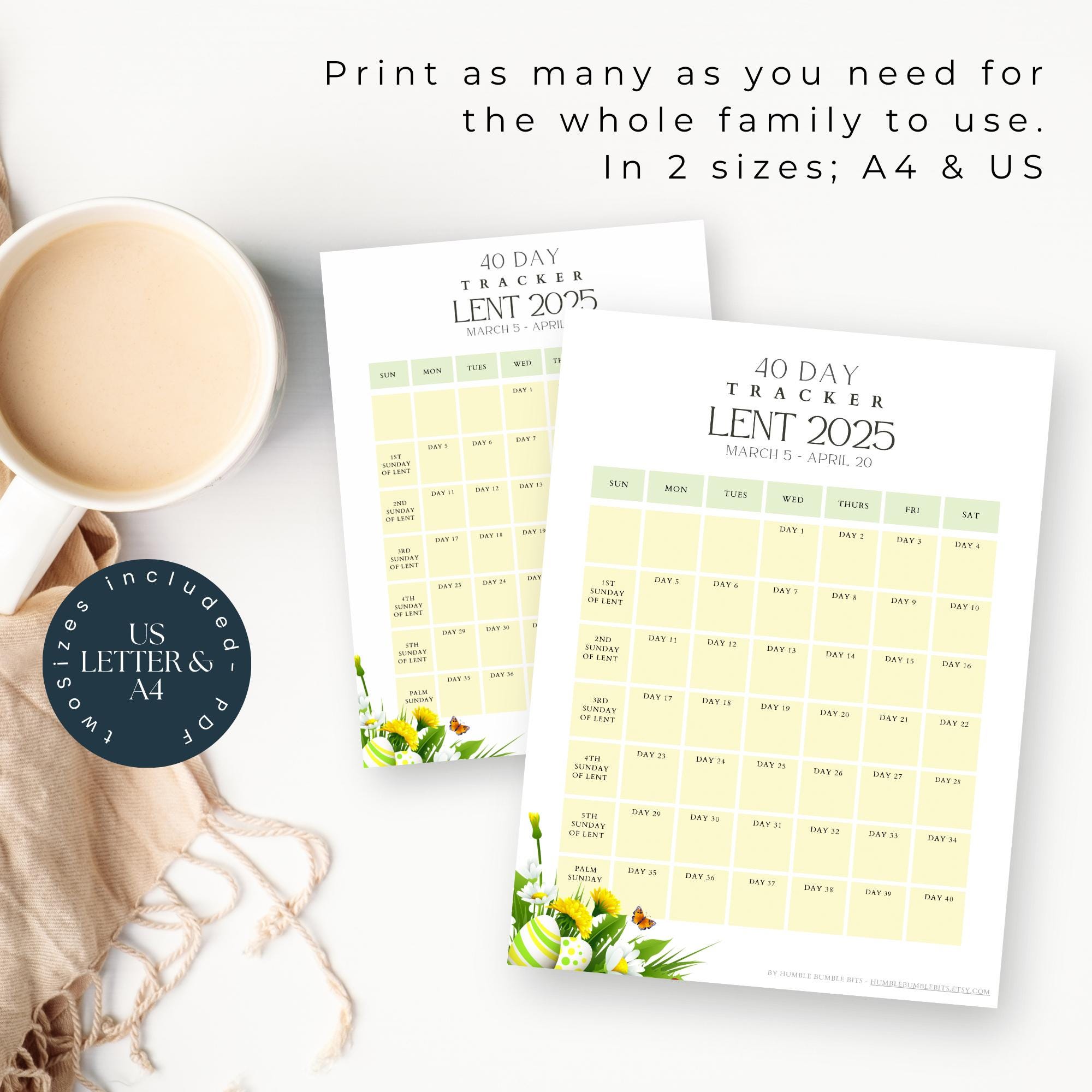 yellow-lent-calendar-2025-lent-tracker-40-day-lenten-calendar-lent-planner-easter-countdown-calendar-christian-printable-calendar-etsy