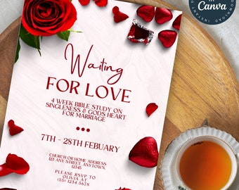 Women’s Bible Study Invitation Template | Church Fellowship Flyer Editable | Canva Template | 140