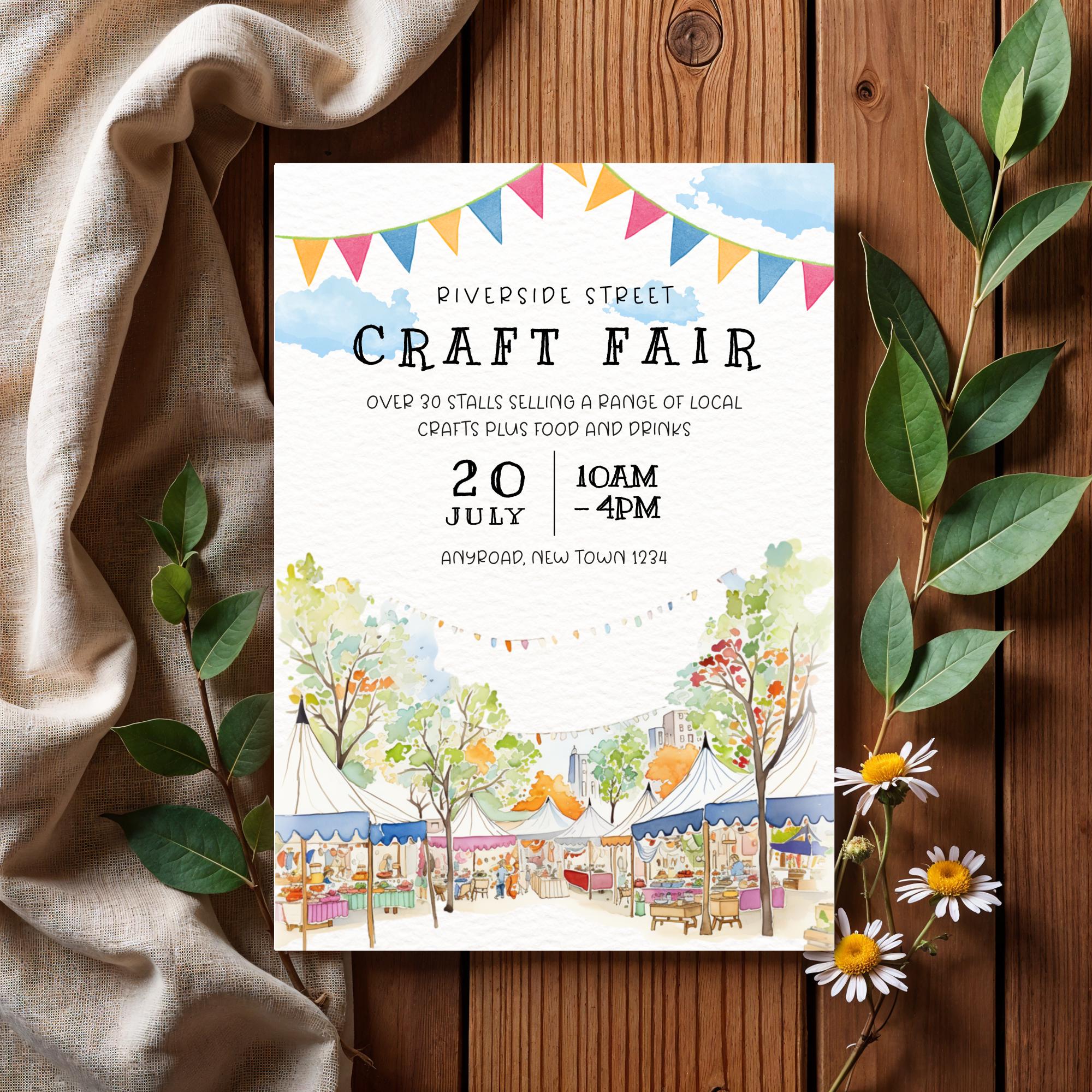 autumn-craft-fair-flyer-fall-market-poster-editable-vendor-fair