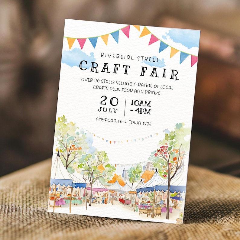 Spring Craft Fair Flyer | Community Market Poster | School PTA ...