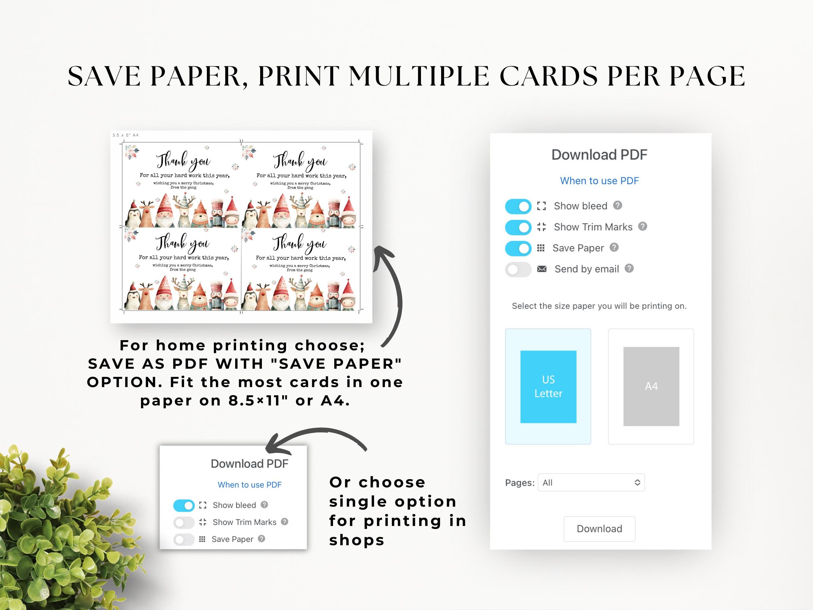 Holiday Thank You Card Printable | Personalised Christmas Thank You ...