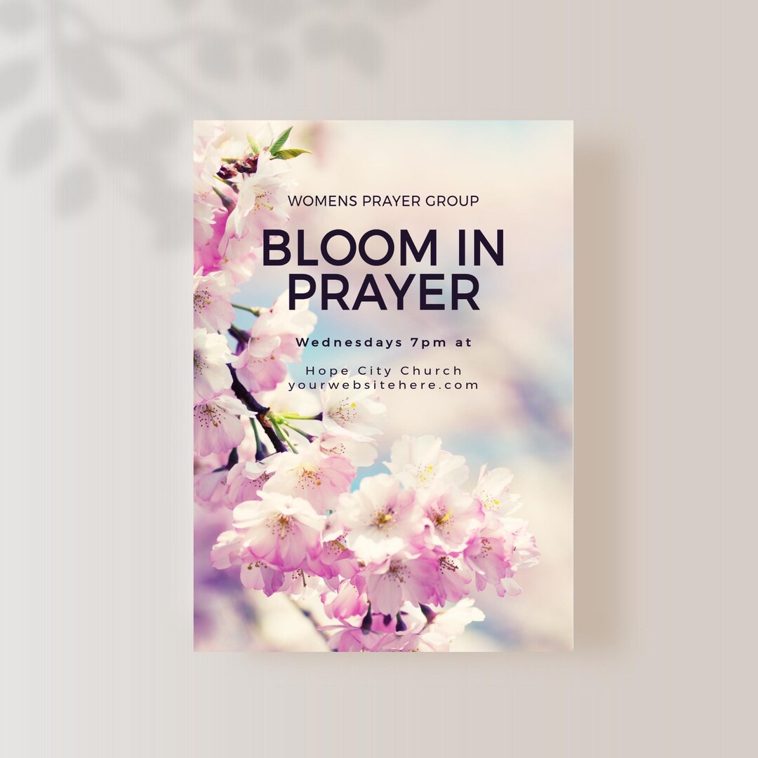 Prayer Invite Women’s Prayer Group Invite | Editable Church Event Flyer | Women’s ...