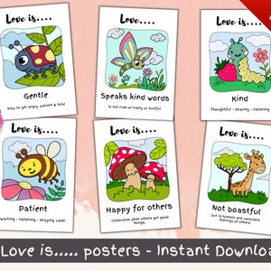 Valentines Day Printable Posters, Valentines Printables, Classroom Valentines Posters, Love Scripture Prints, Bible Verse Art, love wall art