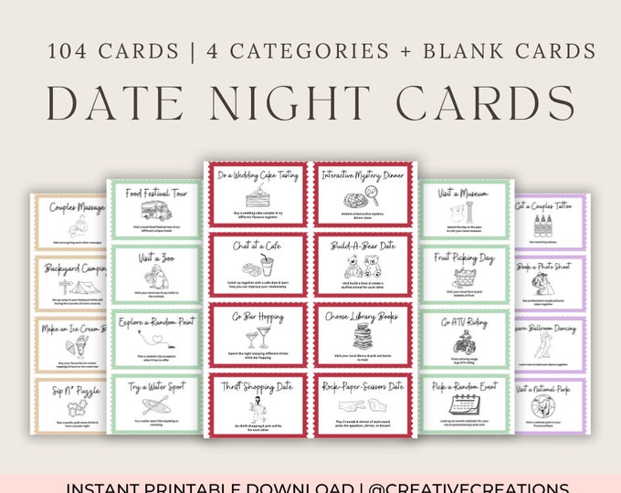 thumbnail image 2 of Date Night Cards Date Night Ideas For Couples Anniversary 2 of 13