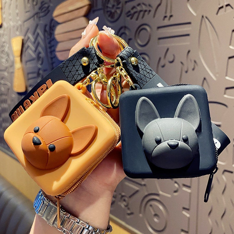 silicone coin purse keychain