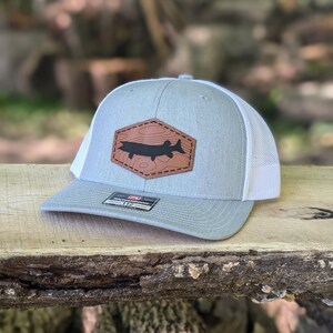 Musky Fishing Hat Muskie Hat With Leather Patch Etsy