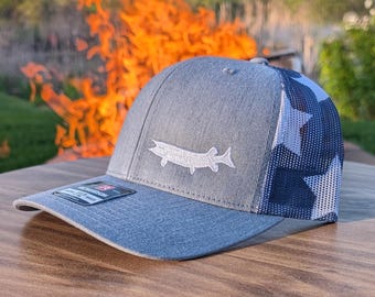 Musky Embroidered Hat | Trucker Hats | Dad Gift | Muskie Fishing Hat | Richardson 112