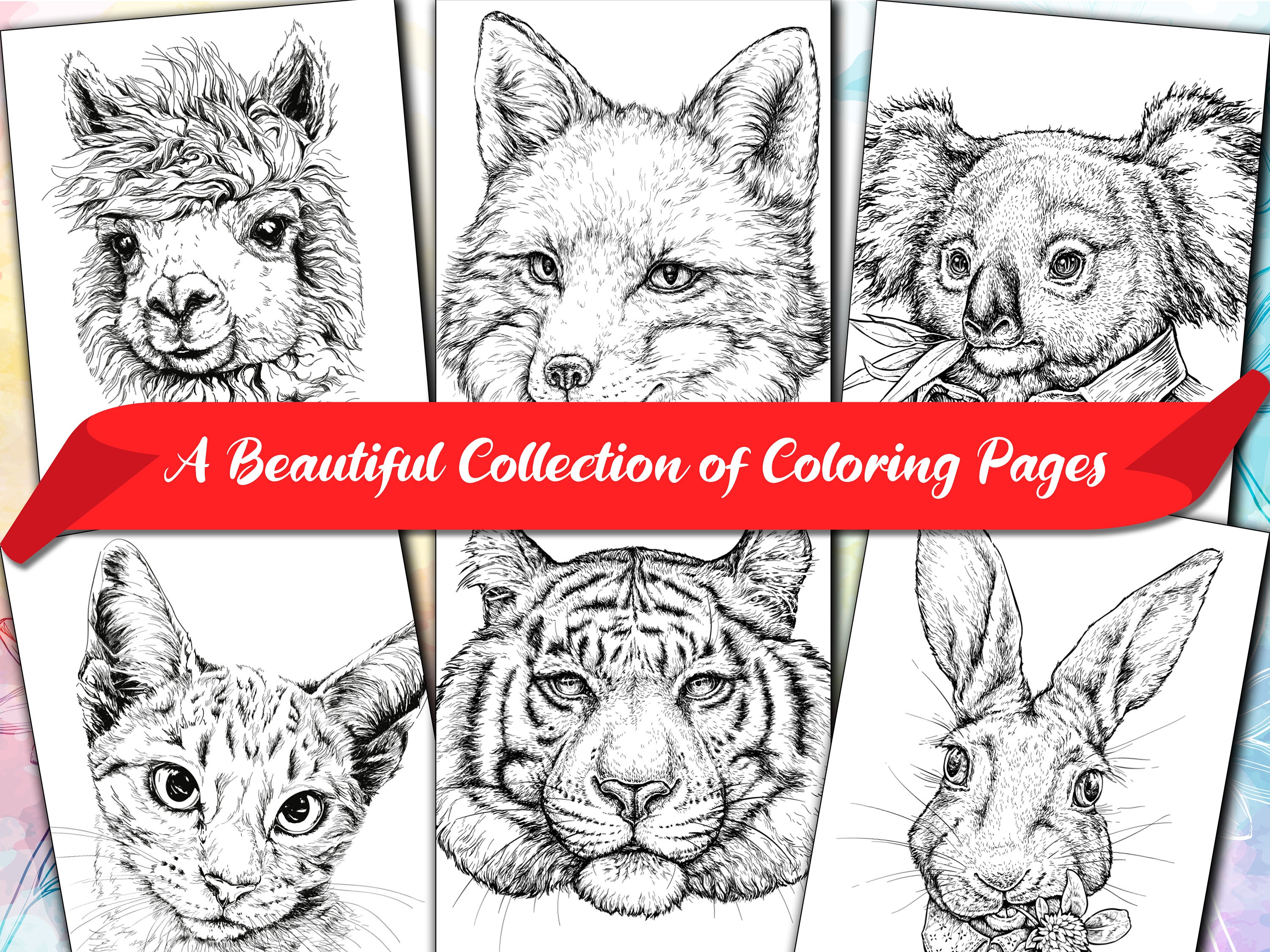 Adult Coloring Book: Animals: Advanced Realistic Animal Coloring