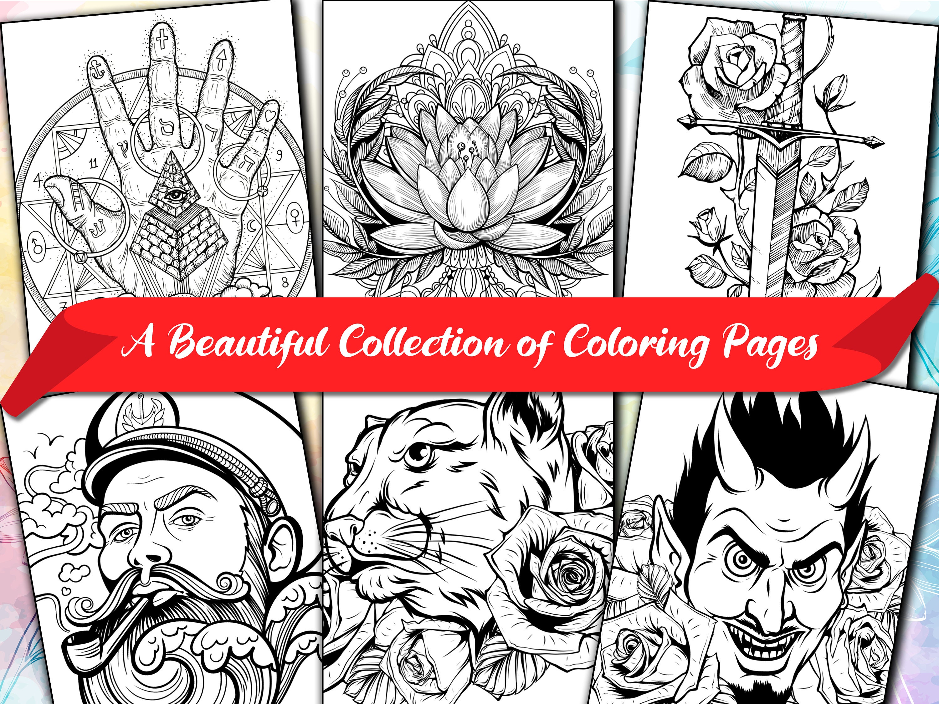 Tattoo Coloring Book: An Adult Coloring Book with Awesome and Relaxing  Beautiful Modern Tattoo Designs for Men and Women Coloring Pages Volu  (Paperback)