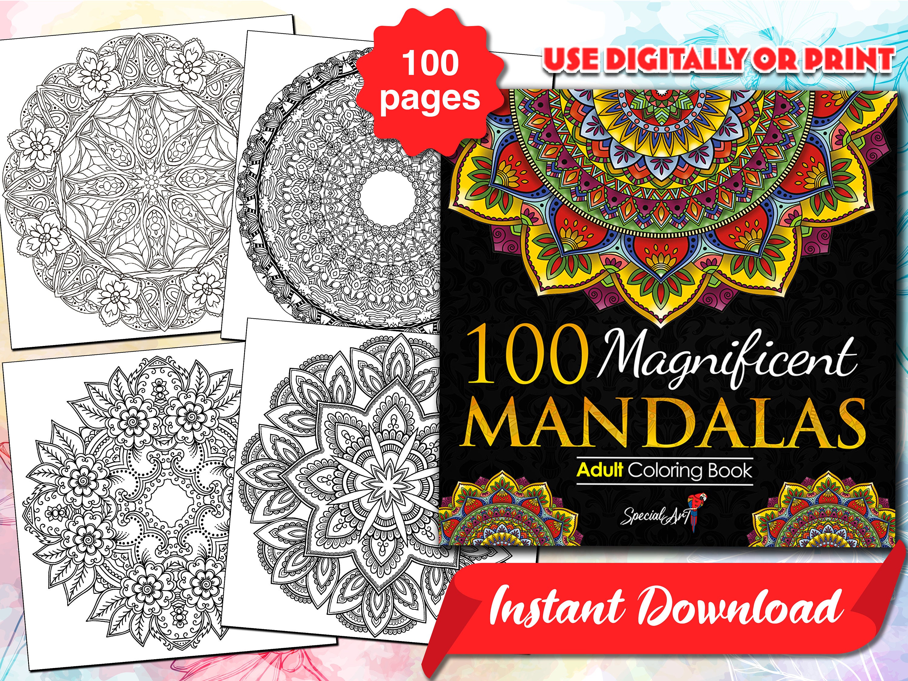 50 Easy Mandalas: An Adult Coloring Book with Fun, Simple, Easy, and  Relaxing for Boys, Girls, and Beginners Coloring Pages (Volume 3)  (Paperback)