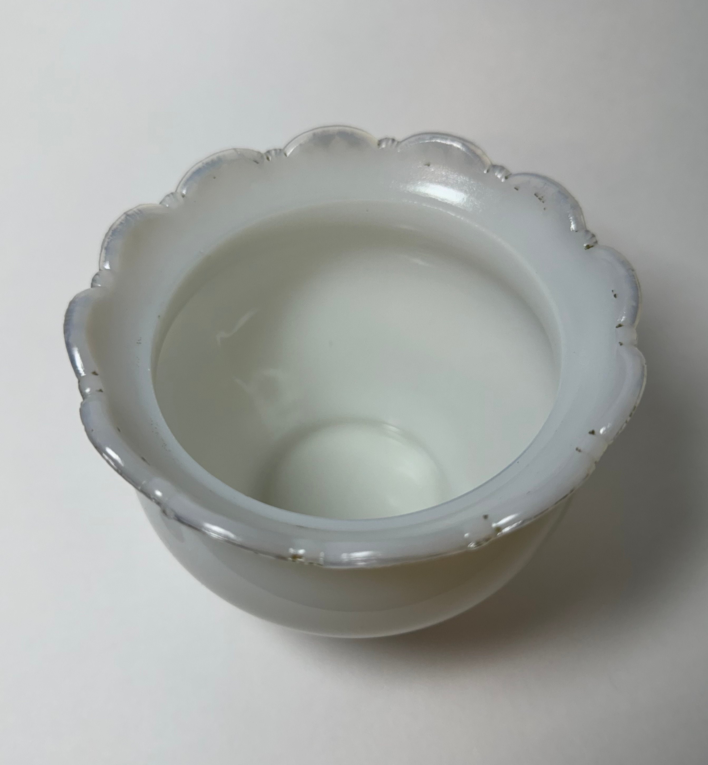 Antique Dithridge Milk Glass Sugar Bowl Etsy