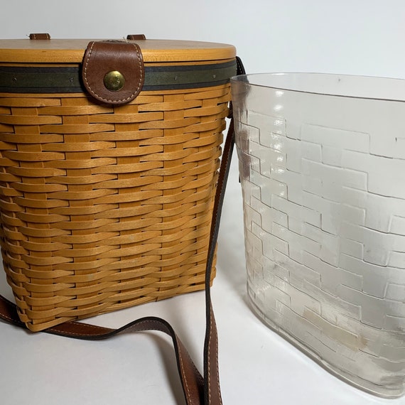 Vintage Longaberger Lined Saddlebrook basket with… - image 6