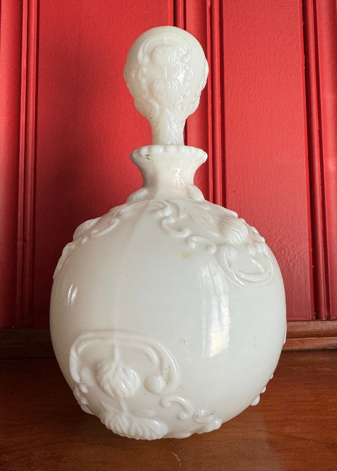 Dithridge Milk Glass Cologne Bottle Etsy