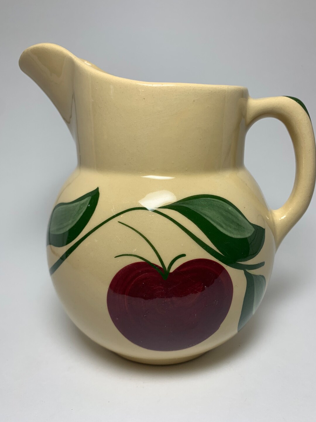 Vintage Wyatt Pottery Apple Pitcher - Etsy