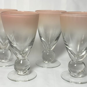 Ball Footed Water Goblets, set of 4