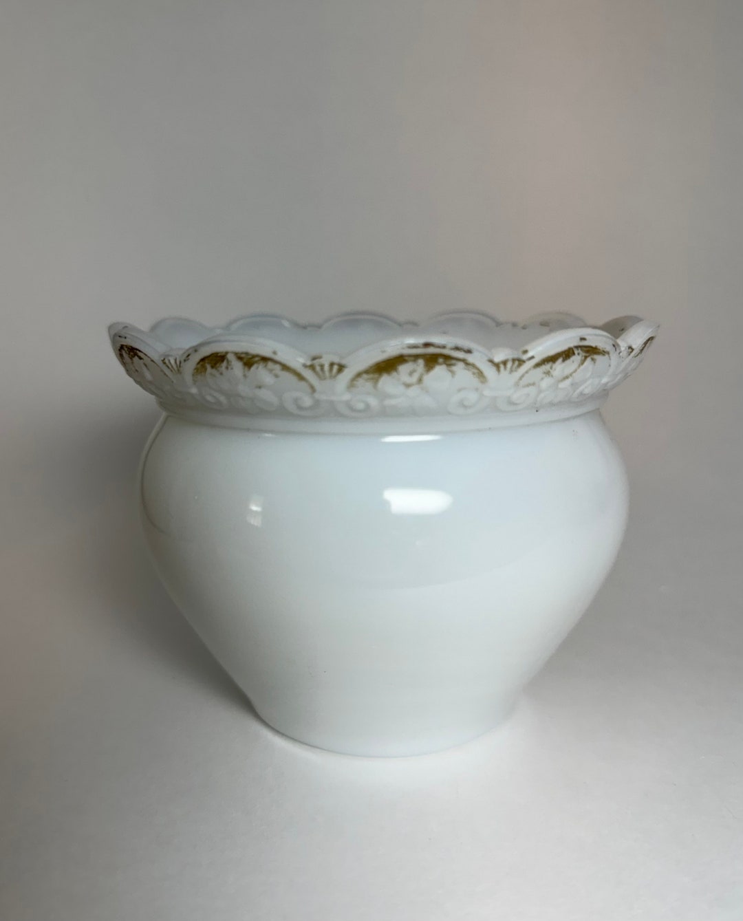 Antique Dithridge Milk Glass Sugar Bowl Etsy