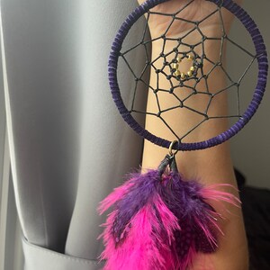 Handwoven Purple & Pink Dreamcatcher