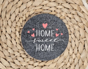 High-quality felt coasters | Home sweet Home