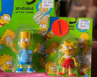 The Simpsons Bendable Figures 90年代 🔥Vintage 1990 The Simpsons Bendable Figures NEAR Complete