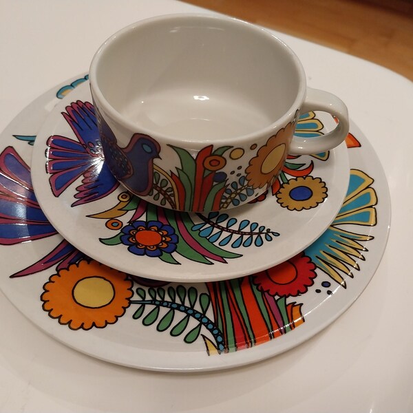 Villeroy & Boch Acapulco set de table service à café tasse à café soucoupe numéro d'assiette à gâteau au choix cadeau de Noël vintage des années 70