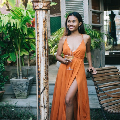 Flowy Boho Bali Summer Dress Bohemian 