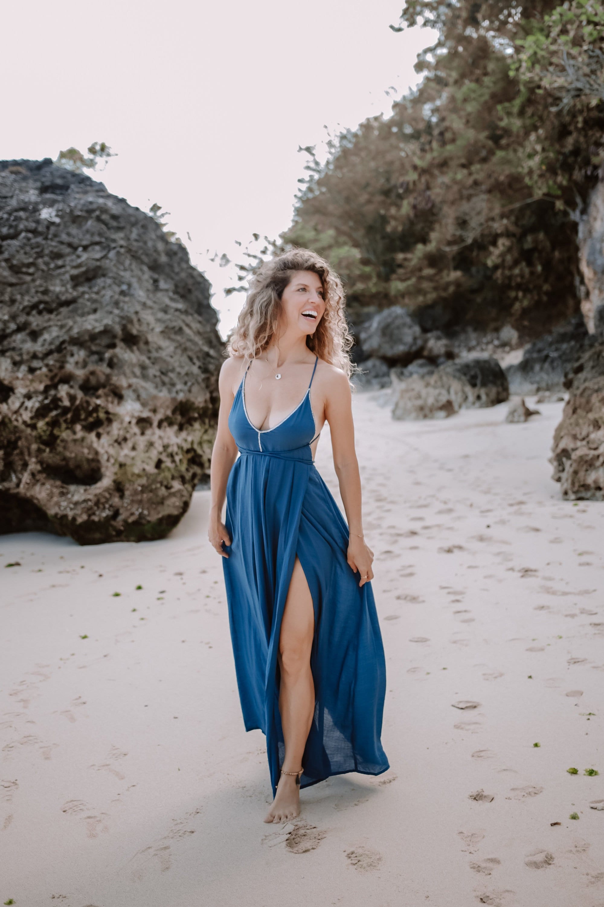 Flowy Boho Summer Dress in Royal Blue Bohemian Hippie Maxi - Etsy Finland