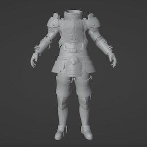 Final Fantasy XIV Heavy Wolfram Armor set 3D Model for printing