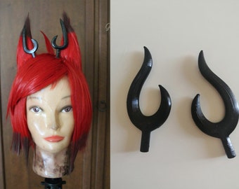 Hazbin Hotel Alastor Wig and Horns - Hazbin Hotel Cosplay - Alastor Cosplay