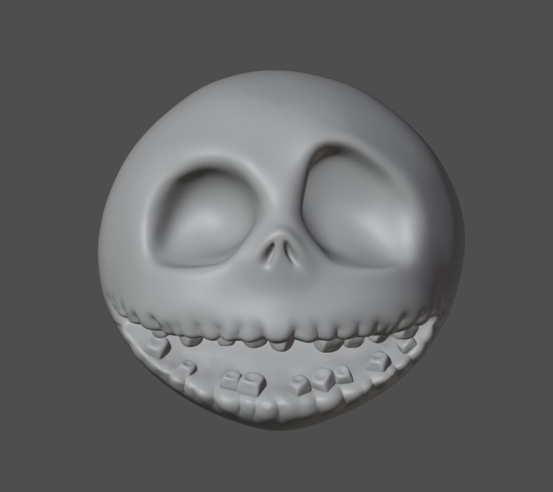 Nightmare Before Christmas Jack Skeleton Head 3D Model STL Etsy