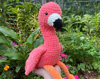 Flamingo Crochet Pattern, Crochet Animals, Amigurumi Flamingo Pattern, PDF Crochet Pattern, Crochet Plushie Pattern, Bird Crochet Pattern