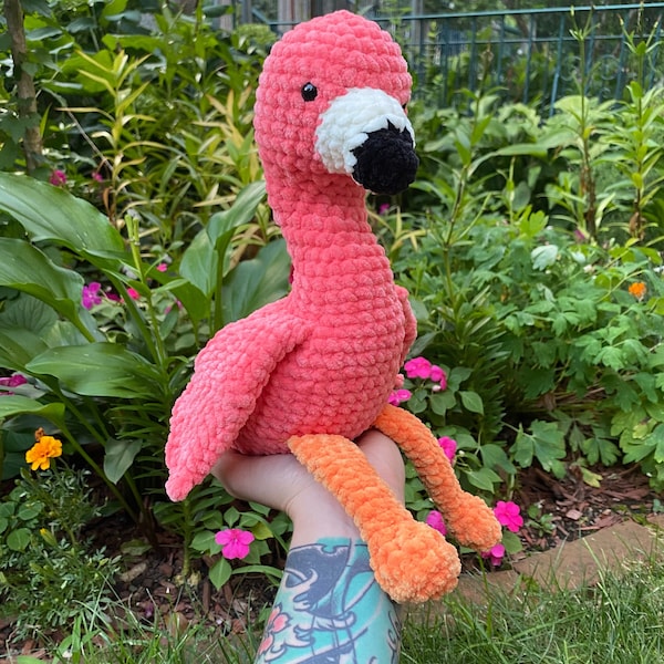 Flamingo Häkelanleitung, Tiere häkeln, Amigurumi Flamingo Muster, PDF Häkelanleitung, Plüschtier Häkelanleitung, Vogel Häkelanleitung