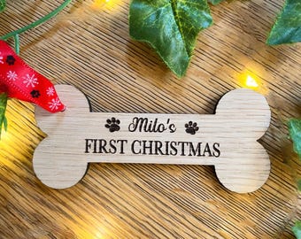 Dogs First Christmas Bauble | Personalised Christmas Tree decorations