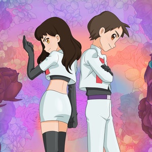 Pokemon Team Rocket Custom Portrait / Personalisiertes Pokemon Geschenk