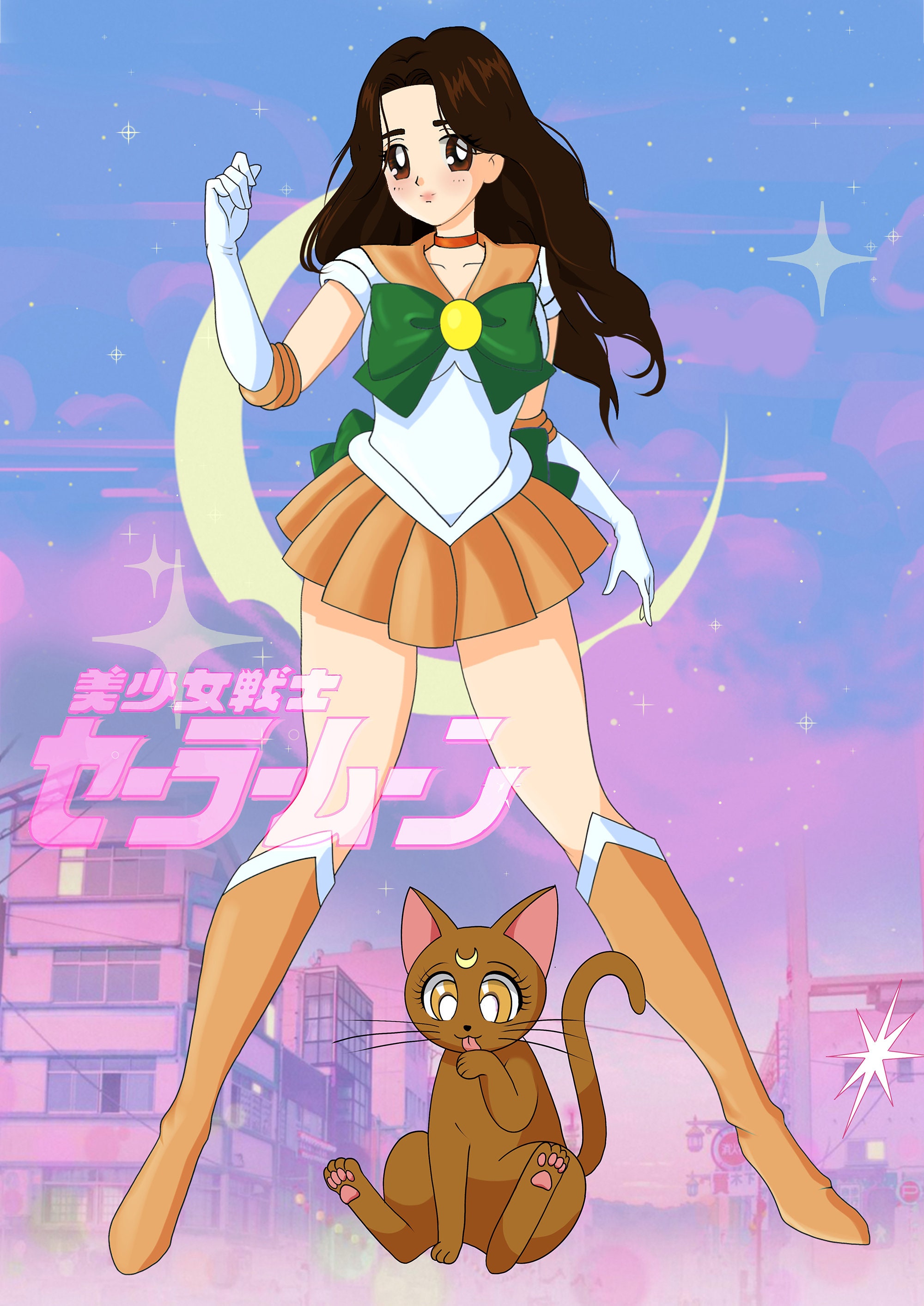 Sailor Moon Custom Art / Personalised Sailor Moon Portrait image