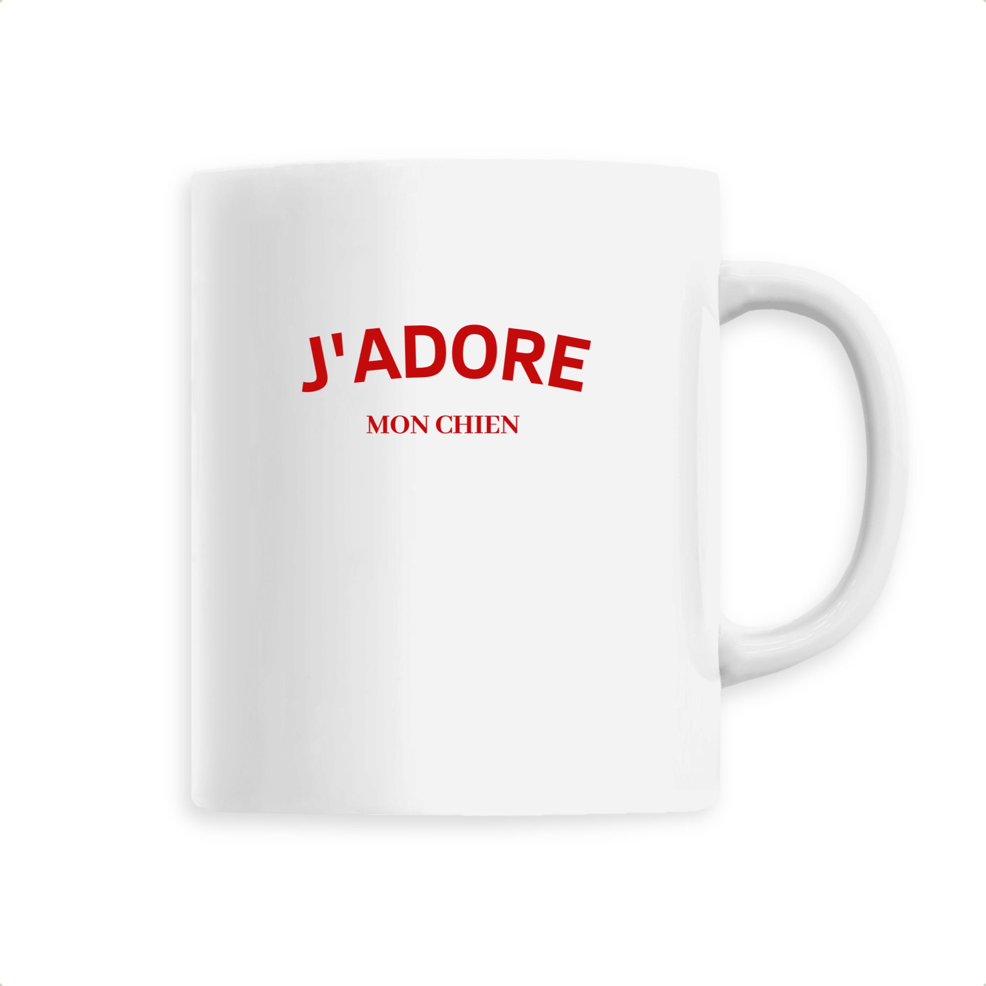 J'adore Mon Chien - Mug Céramique Personnalisé