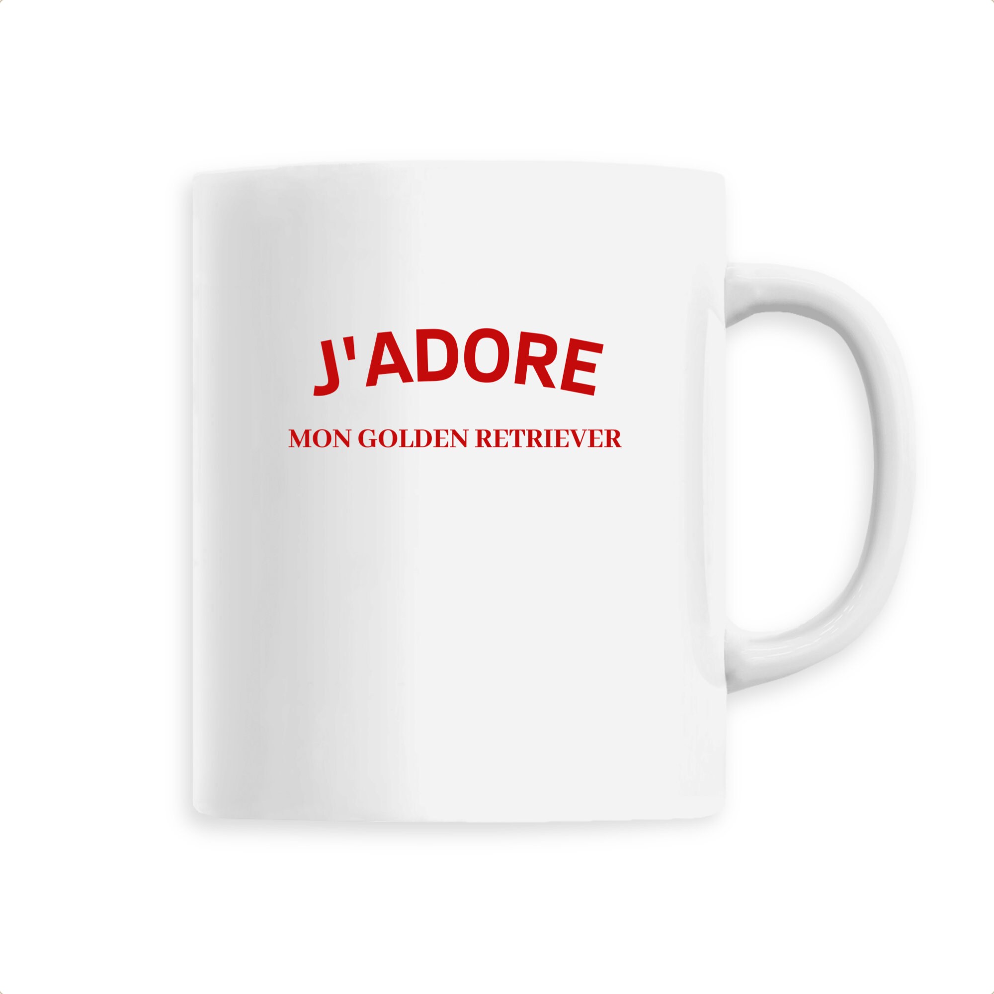 J'adore Mon Golden Retriever - Mug Céramique Personnalisé