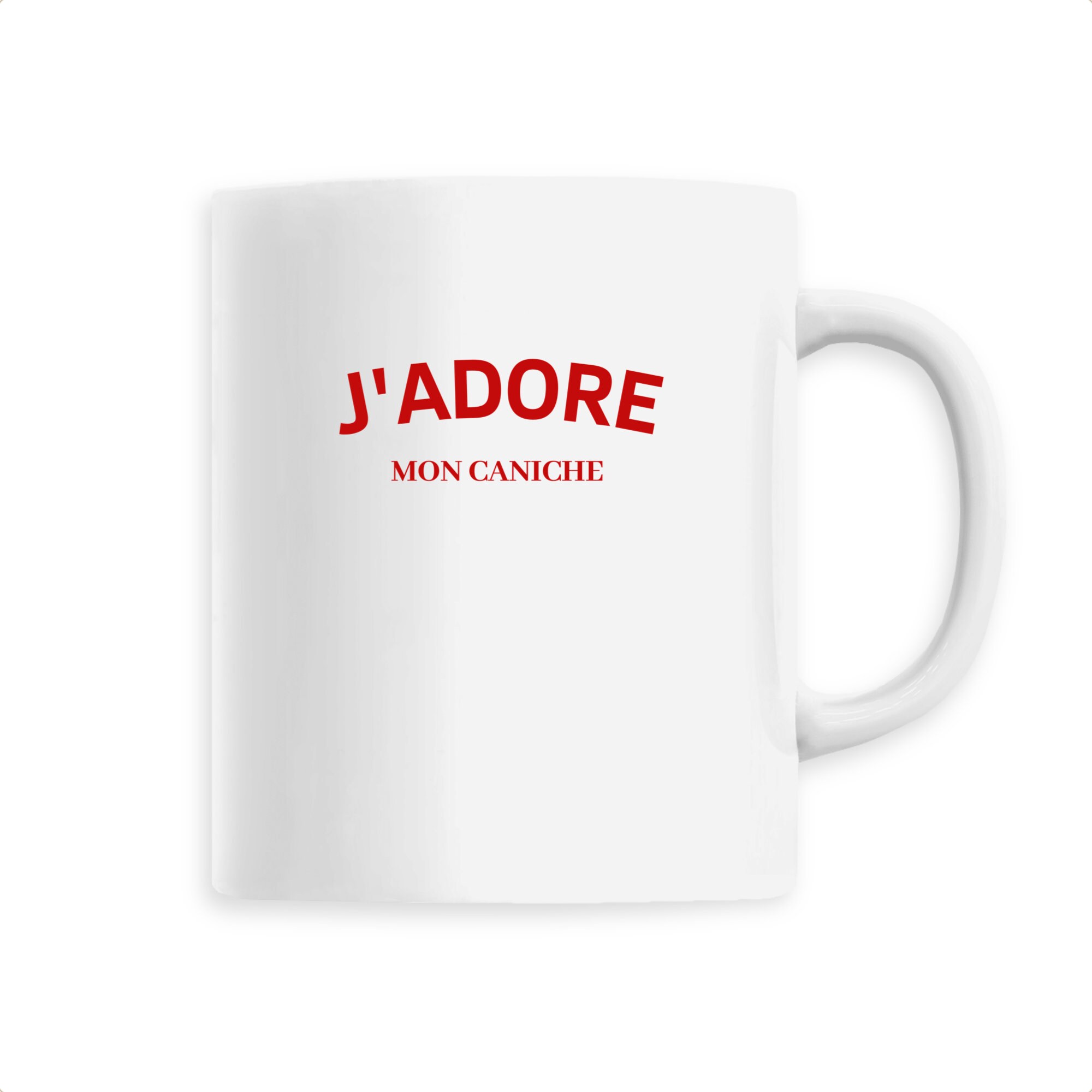 J'adore Mon Caniche - Mug Céramique Personnalisé