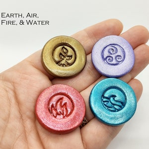 Elemental markers | Earth, Air, Fire, Water | Four elements | Pagan Wicca Druid Witch Sigils Tokens