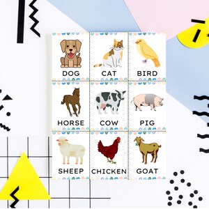 Preschool Animal Flash Cards Digital Printables for Kids | Montessori and Homeschool Preschool and Kindergarten Prep